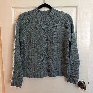 Abercrombie & Fitch Airspun Mock Neck Cable Sweater